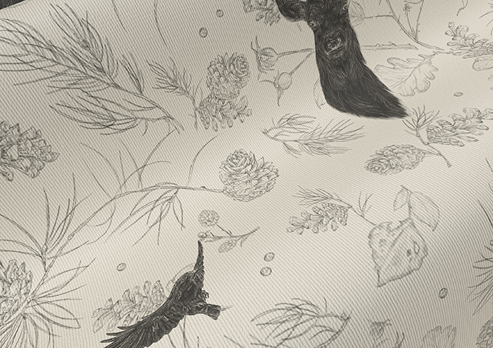 Highland Stags, Cream - Roller Blind - Image 4